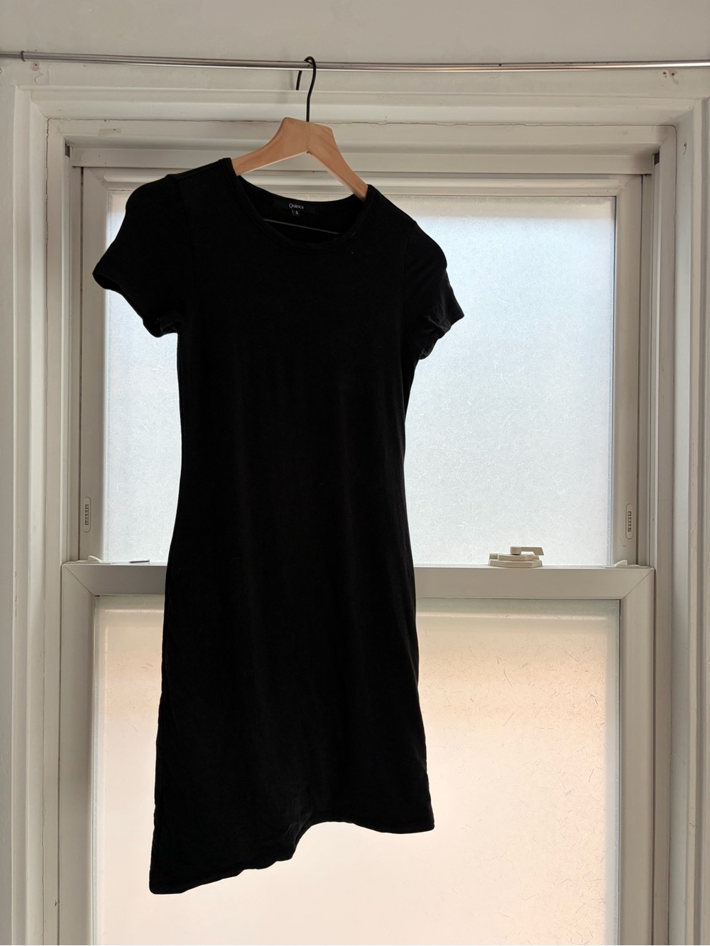 Quince Black Short Sleeve Dress
